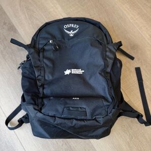 Osprey Axis Airscape Backpack 24L Black Company Logo Hiking Unisex